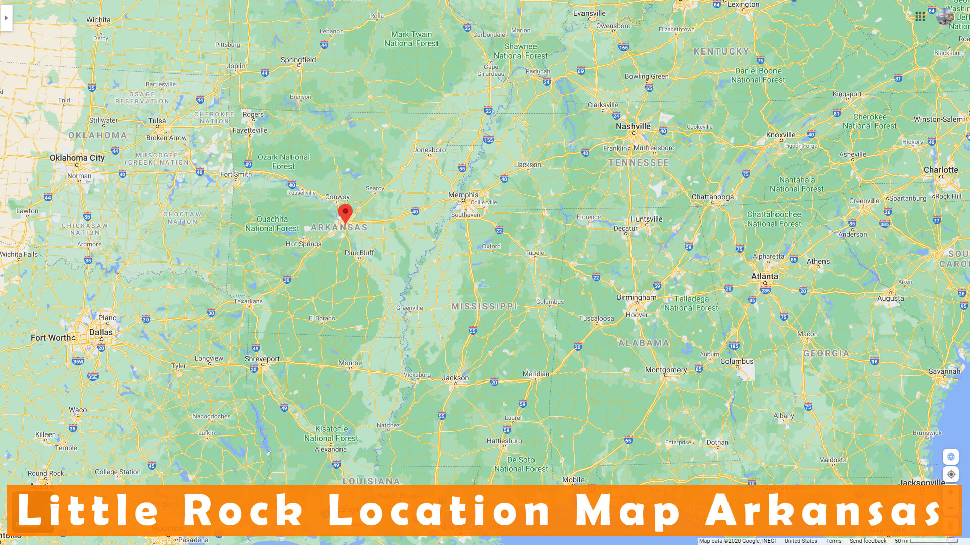 Little Rock Emplacement Carte Arkansas